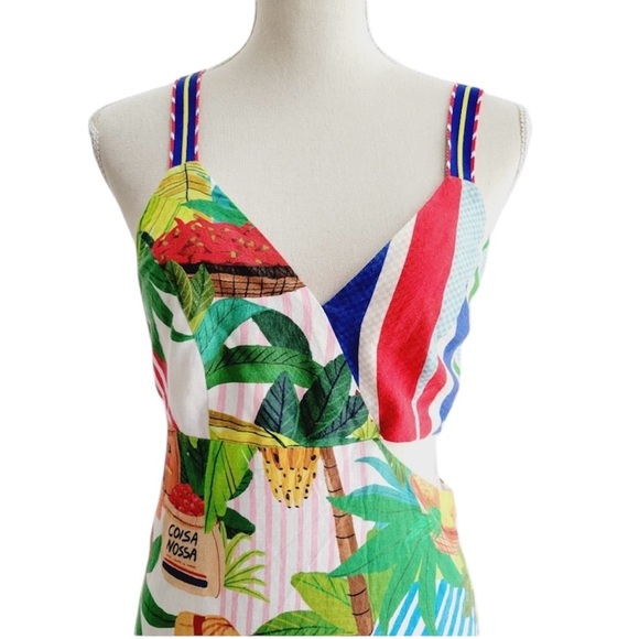 FARM Rio Carnival Mix Midi Dress - Picture 3 of 7